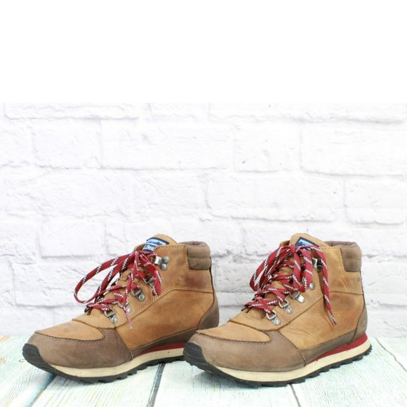 LL Bean Brown Leather Lace Up Waterproof Ankle Hiking Boots Size 8.5 M - Picture 2 of 9